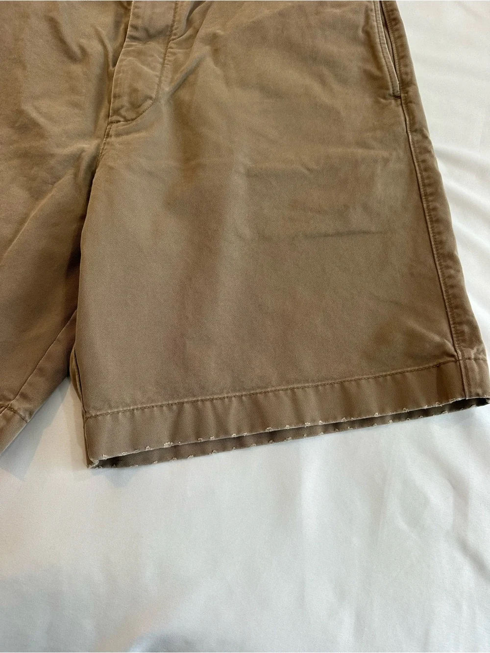 J. Crew Men's Khaki Cotton Chino Shorts - Picture 3 of 6